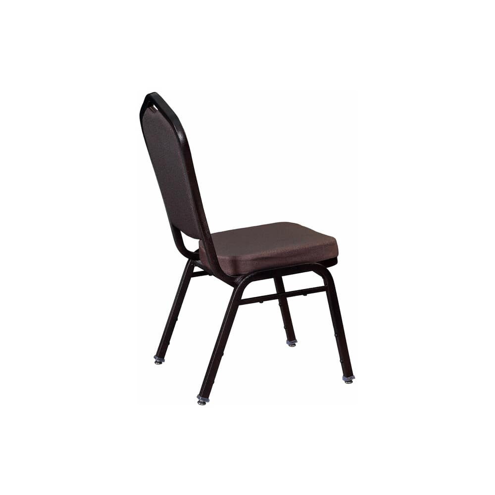 Stack Chair with Brown Fabric, Copper Vein Metal Frame