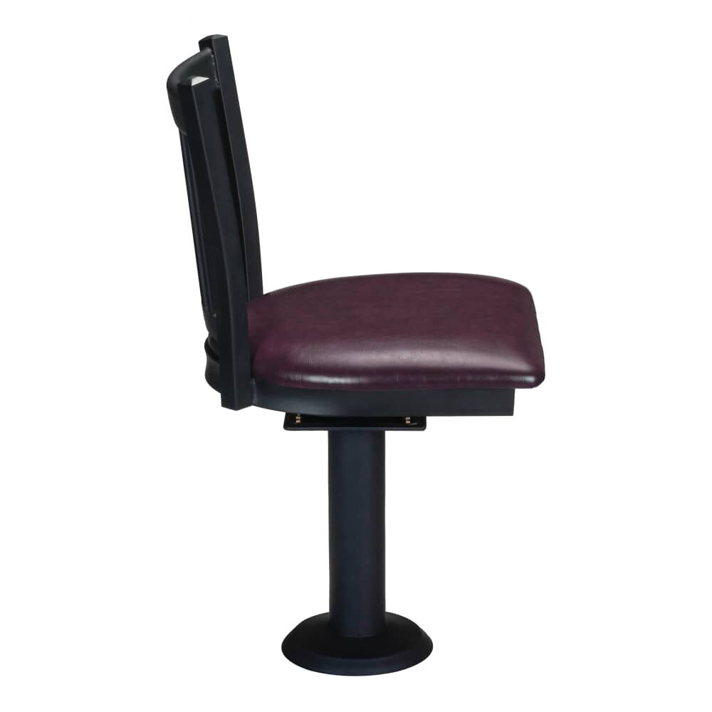 Swivel Metal Chair with Vertical Slat, Bolt-Down