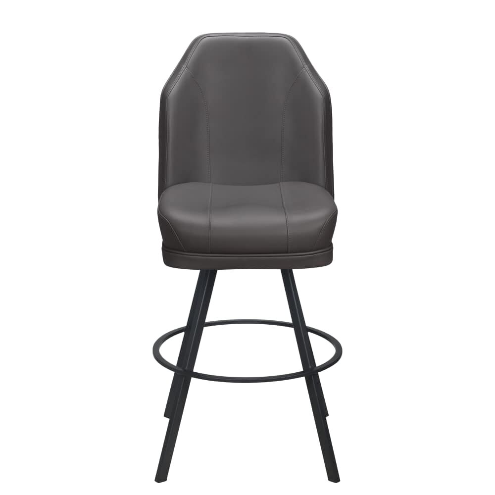 Giada Bar Stool with Casino Bucket Seat and Circular Frame