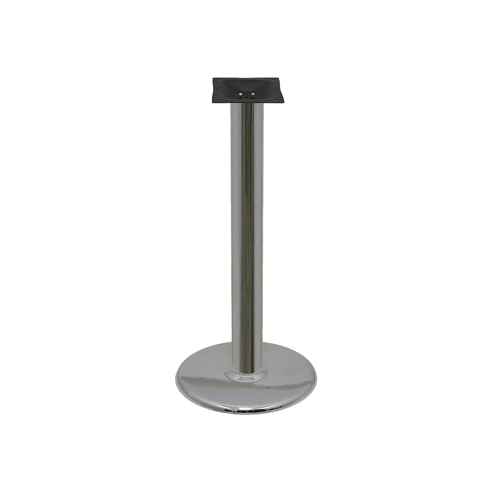 Rounded Table Base in Chrome, Bar Height